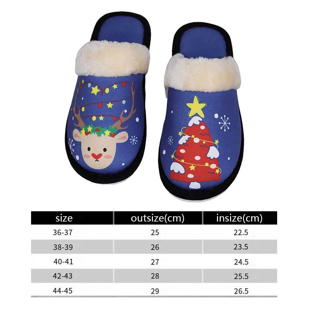 APL Pantofole calde natalizie antiscivolo alce pupazzo di neve morbide scarpe casa cartone animato per inverno