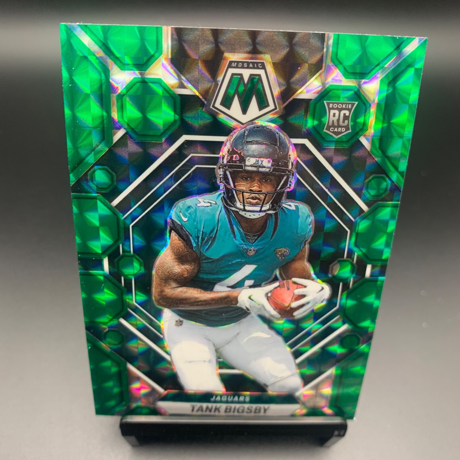 2023 Panini Mosaic #364 Tank Bigsby Green Mosaic RC Jacksonville Jaguars