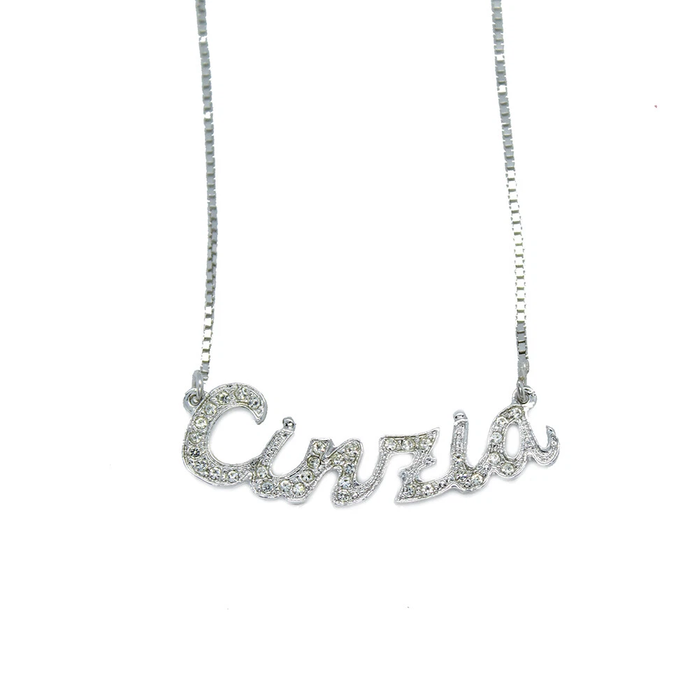 Cinzia name best sale necklace