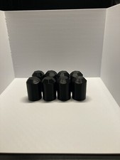 8 x Radiator Valve Caps - Great Quality - Nice Fit  - Black Hexagon - Cheapest