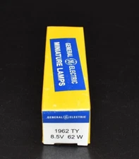 General Electric Miniature Lamps ~ 1962 TY 8.5V 62W