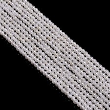 Fresh Water Coated Pearl Gemstone Round Smooth Beads 3X3 mm Strand 15.5"