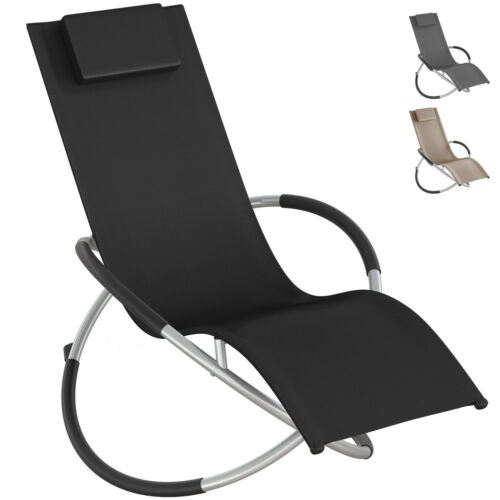 Chaise longue pliante chaise longue de jardin chaise longue fauteuil d'extérieur avec oreiller 150 kg - Photo 1/37