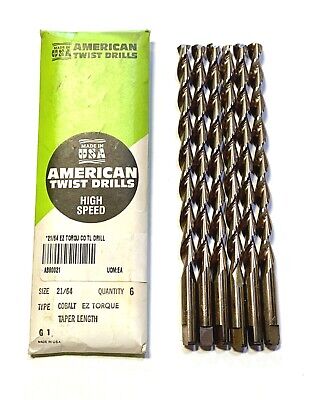 21/64 High Speed Cobalt Drill Bit Pack of 6 21/64 High Speed Cobalt Drill Bit Pack of 6
