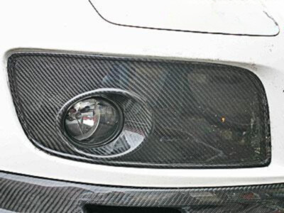 Real Carbon Fiber Foglight Cover Splitter Pair For VW Golf 5 GTI GOLF5 MK5 05-07