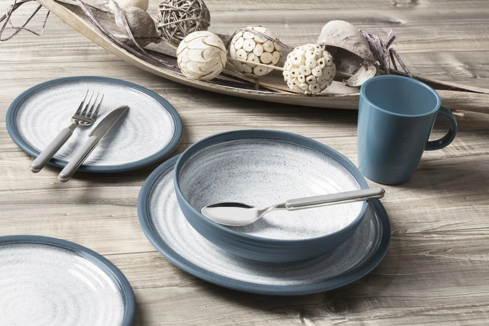 MARINE LUXURY MELAMINE With Non Slip Non Rattle Base MOTORHOME PLATE TUSCANY - Image 2 of 4