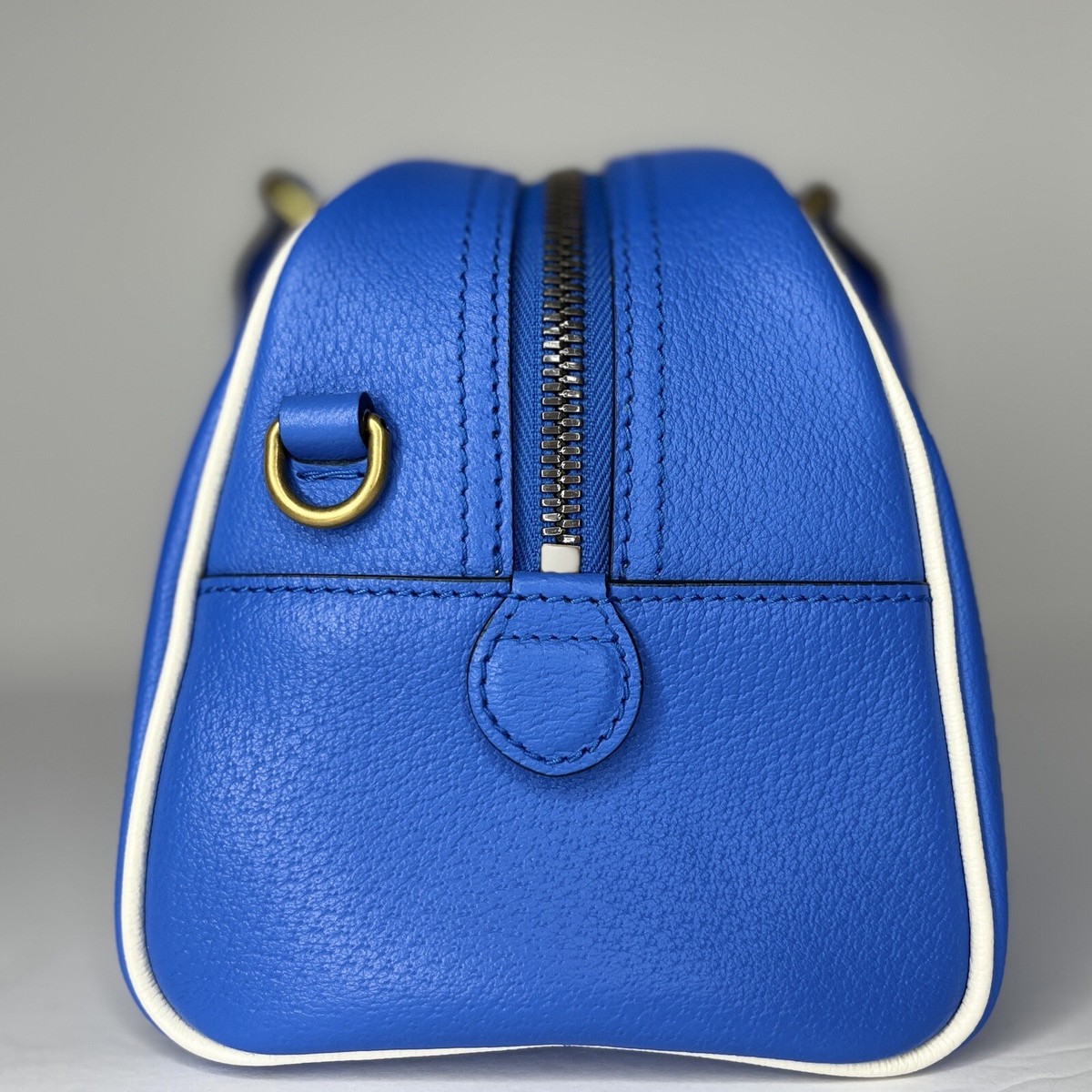 GUCCI x Adidas 727558 Blue Logo Duffle Bag Collaboration