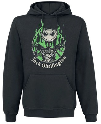 The Nightmare Before Christmas Kapuzenpullover Herren Green Flames schwarz