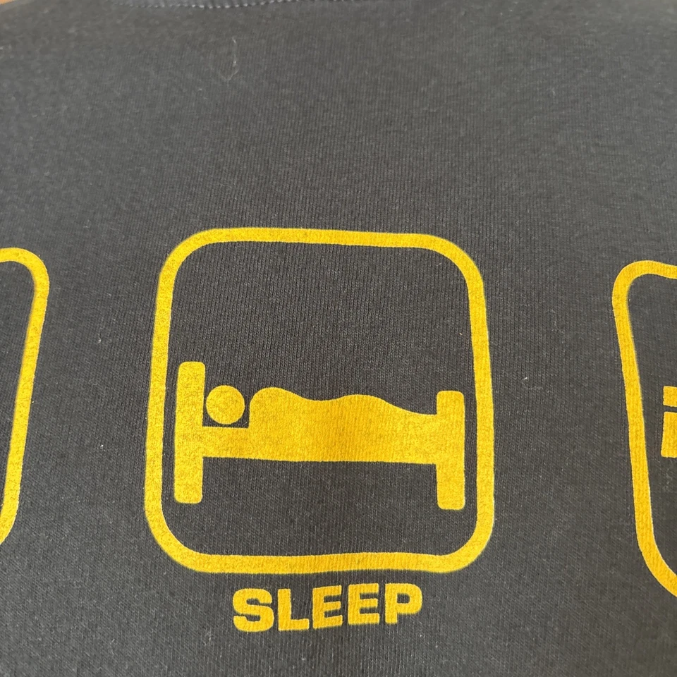 Vintage ESPN Champion Eat Sleep Watch ESPN Navy Blue Shirt Size Large Mens - Image 4 of 4