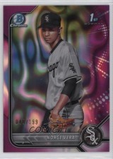 2022 Bowman Chrome Prospects Fuchsia Lava Refractor 45/199 Norge Vera 0xk7