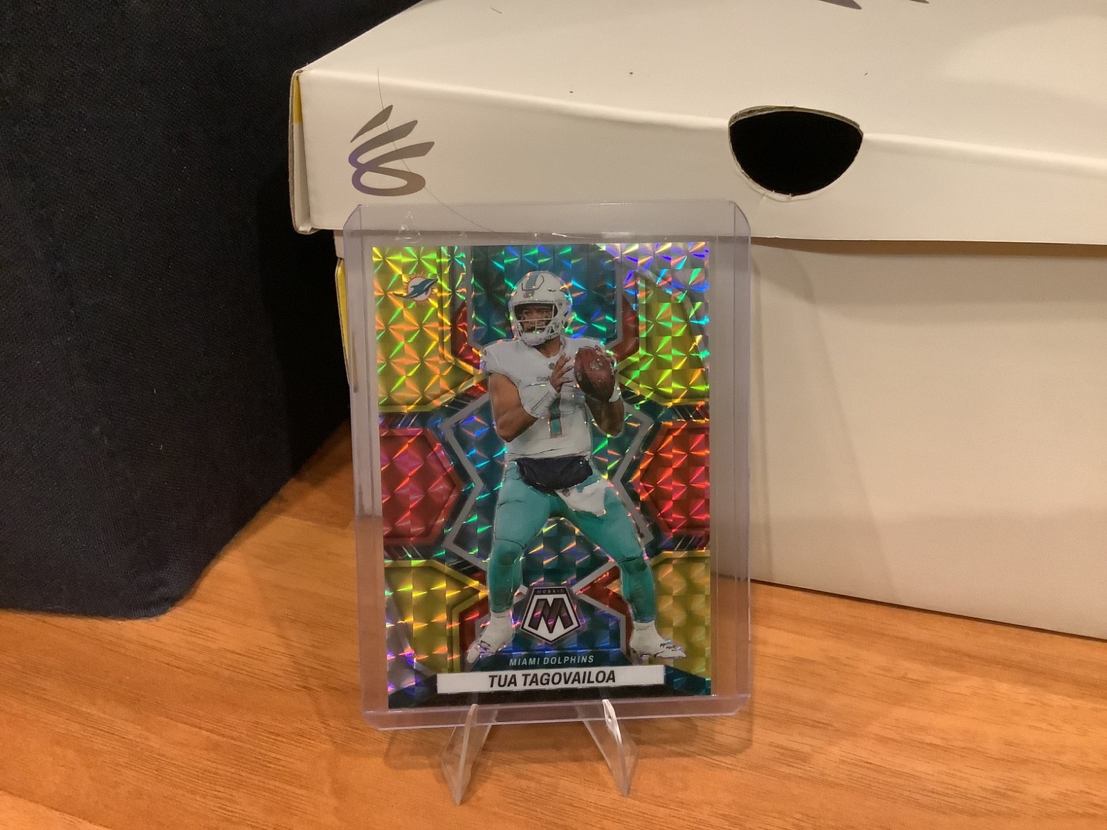 🔥🔥2022 football mosaic tua tagovailoa #121 choice fusion red and yellow 65/80