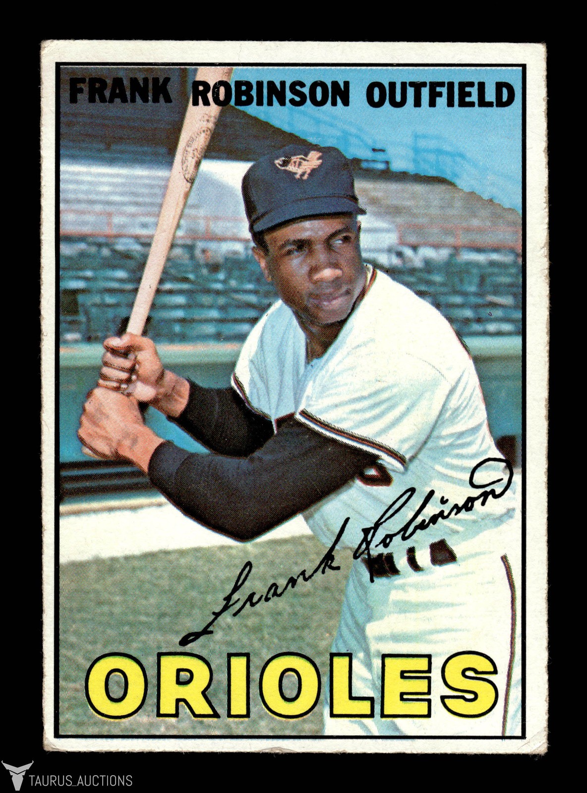1967 Topps #100 Baltimore Orioles HOF Frank Robinson Baseball Card VG