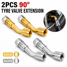 2pcs 90 Degree Tyre Valve Extension Adaptor Brass Motorcycle Car Bike Wheel Stem 2pcs 90 Degree Tyre Valve Extension Adaptor Brass Motorcycle Car Bike Wheel Stem