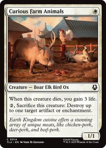 Curious Farm Animals 14 Foil Common Avatar: The Last Airbender MTG