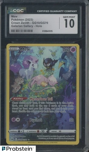 2023 Pokemon Crown Zenith Galarian Gallery #GG10 Mew CGC 10 GEM MINT