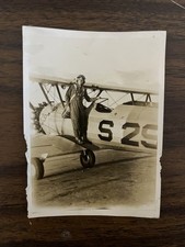 Avión hélice piloto de la Marina Segunda Guerra Mundial Foto Palacio Estudios Lubbock TX
