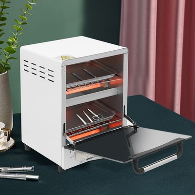 10.9QT Tabletop 1000W Multi-Function High Temperature Sterilizer Cabinet White