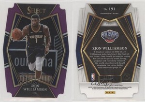 2021 Panini Select Premier Level Purple Prizm Die-Cut /99 Zion Williamson #191