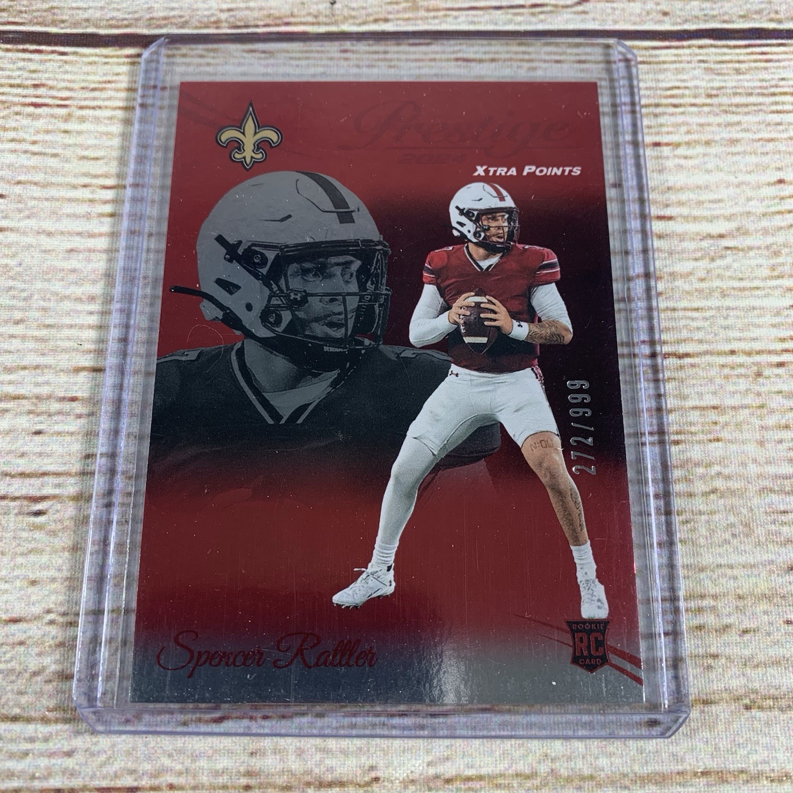 2024 Panini Prestige Rookies Xtra Points Red #359 Spencer Rattler /999 (RC)