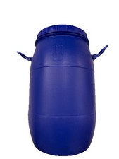 Fusto per alimenti blu aperto con coperchio e chiusura 🇬🇧 40L