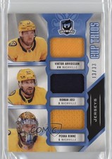 2019-20 The Cup Trios Jerseys 13/33 Viktor Arvidsson Roman Josi Pekka Rinne s0w