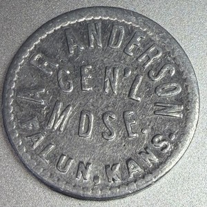 Kansas, Falun A.R. Anderson General Merchandise Aluminum $1 Token 120889