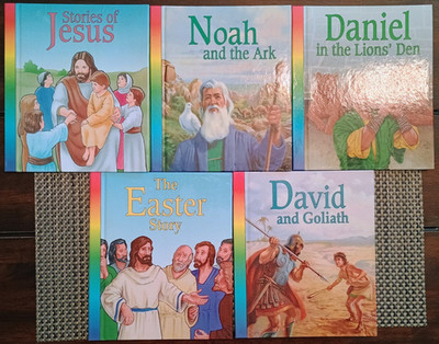  *2002* Little Rainbow Books ~ David, Easter, Noah, Jesus, Daniel ~ HC/VG ️