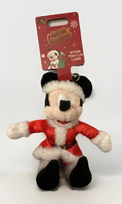 2025 Disney Parks Weihnachten Mickey Mouse Santa Plüsch Urlaub Schlüsselanhänger brandneu