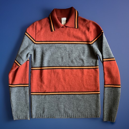 Dries Van Noten Merino Wool Stripe Winter Sweater Preppy Autumn Comfy