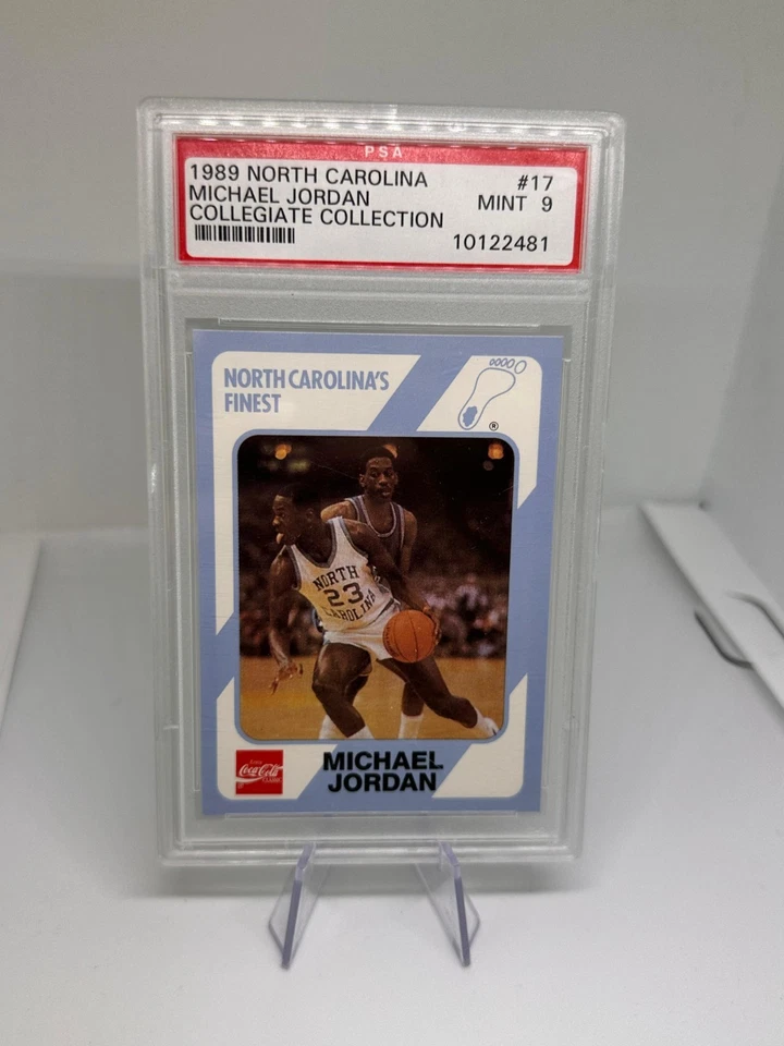 Michael Jordan #17 North Carolina Collegiate Collection 1989 PSA 9 MINT - Imagen 2 de 4