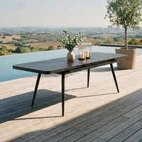 Gartentisch Esstisch Ausziehbar- 240Cm Terrassentisch Wetterfest Schwarz