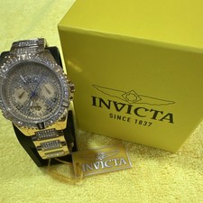 Invicta Ocean Voyage w/ pave crystals Quartz ...