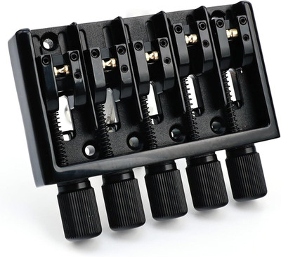 Black 5 String Headless Bass High Mass Fixed Bridge System