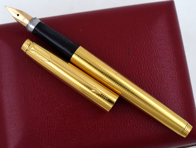 Parker 75 Gold Filled Insignia Fountain Pen EXCELLENT M Nib | eBay
