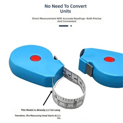 Automatic Retractable Measuring Tape 1.5m Flexible Plastic Ruler for Tailoring