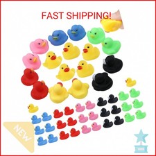 GADIEDIE50 Pack Multicolor Mini Rubber Ducky Float Ducks Baby Bath Toy, Great fo