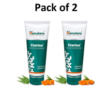 Himalaya Clarina Anti-Acne Face Wash Gel for Cleanses Skin  60ml Pack of 2 FS