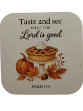 🥧 Handmade Glossy Christian Magnet – “Taste and See That the Lord Is Good” 