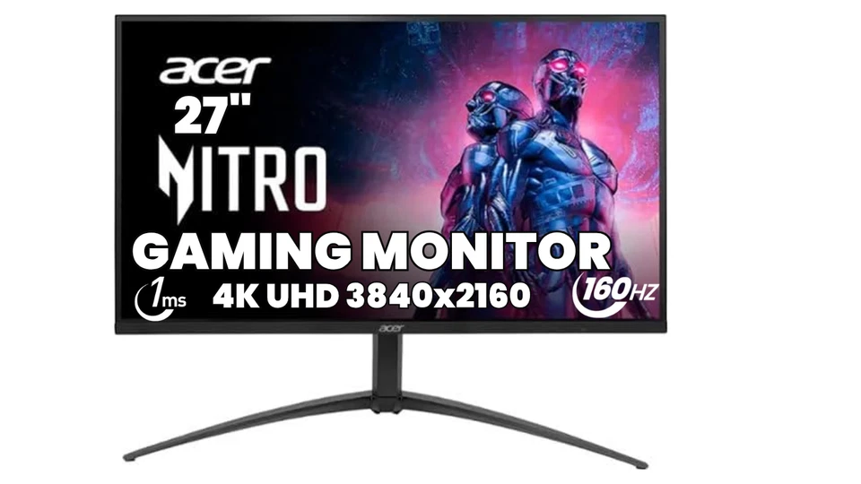 Acer Nitro 27" Gaming Monitor 4K UHD 3840x2160 160Hz 1ms LED 1000Nit Refurbished