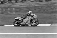 Steve Parrish on track on his Suzuki RG500 French 500cc Motorcycle- Old Photo