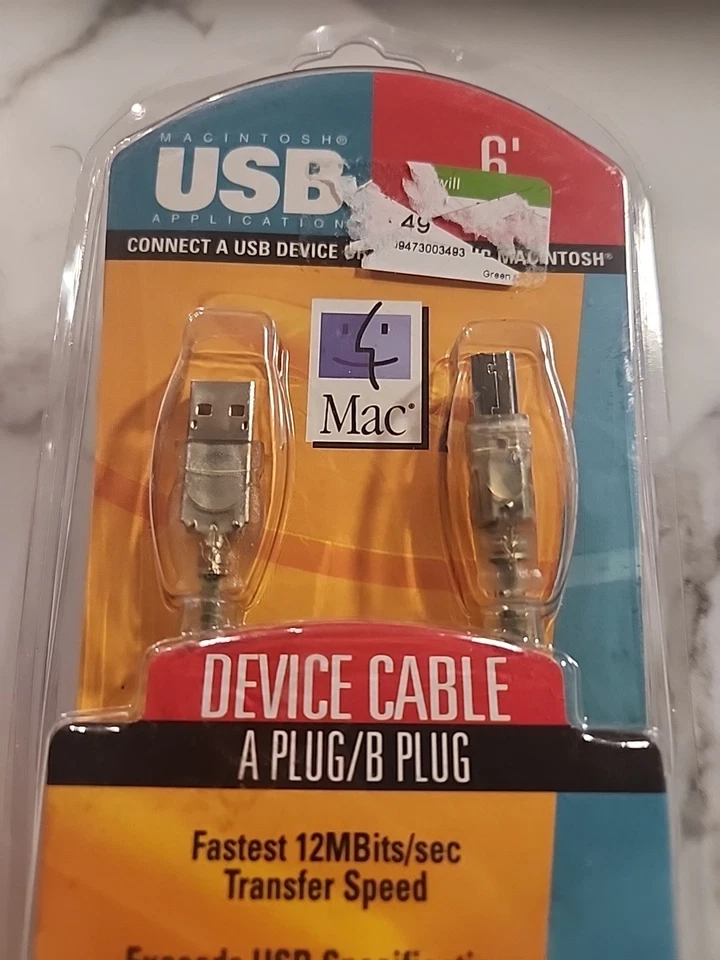 Vintage Belkin USB P42357 USB Hi-Speed Cable 6ft (2 meters) USB A/B Plug PC/Mac - Image 3 of 4