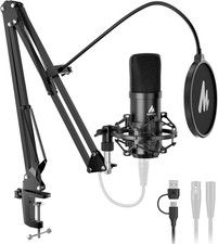 MAONO XLR USB Condenser Microphone 192kHz 24Bit Metal Podcast Kit