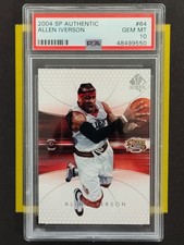 2004 Upper Deck SP Authentic Base #64 Allen Iverson PSA 10 FCBQL