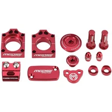 Moose Racing Bling Pack Billet Aluminum Red For Honda CRF450X 2005-2015