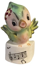 VTG Lefton Anthropomorphic Bluebird Sitting Above Musical Note Salt Shaker ONLY