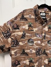 RSVLTS Star Wars The Mandalorian "Mando Montage" Button-Up Shirt Men  s 3XL
