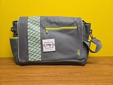 Thermos Foogoo Multi-Pocket Diaper Bag Gray Teal Yellow