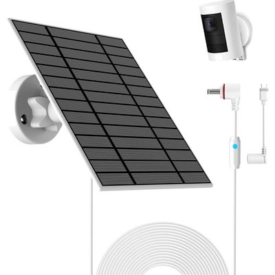 Solarpanel 6W für Ring Spotlightcam Plus/Pro & Stick Up Cam - USB-C, DC 3,5mm
