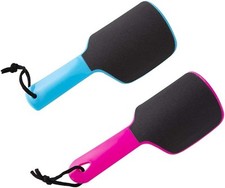 2 Pcs U Shaped Curved Foot File Callus Remover 2 Count Pack of 1 , Blue,pink