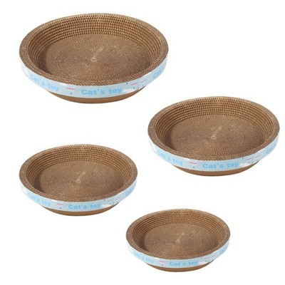 Cat Scratch Pad Round Wellpappe Lounge Bed Wear Resistant Cat Scratcher